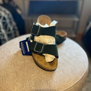 Birkenstock Green Suede Sandal Size 37